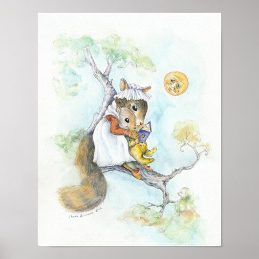 カスタマイズ可能な子供部屋アートポスター:ストーリータイム ポスター (正面)