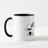 カスタマイズ可能な子犬のテーマのコーヒー・マグ マグカップ (左)