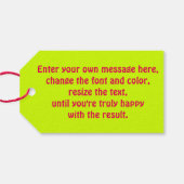 カスタマイズ可能な子犬の漫画 ギフトタグ (裏面横)