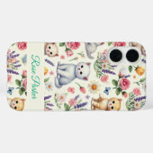カスタマイズ可能な子猫とフローラ電話ケース Case-Mate iPhoneケース (裏面 (横))