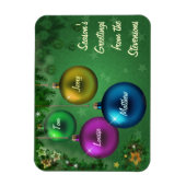 カスタマイズ可能な季節の挨拶 マグネット (縦)