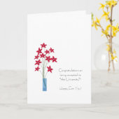 カスタマイズ可能な学校の受諾のお祝い カード (黄色い花)