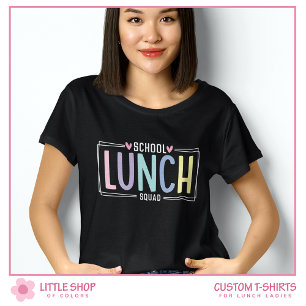 カスタマイズ可能な学校給食分食堂スタッフ Tシャツ