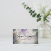 カスタマイズ可能な宇宙くもり作家アーティストメーカー 名刺 (スタンド正面)