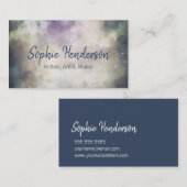 カスタマイズ可能な宇宙くもり作家アーティストメーカー 名刺 (正面/裏面)