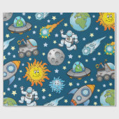 カスタマイズ可能な宇宙のテーマ ラッピングペーパー (フラット)