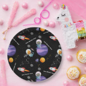 カスタマイズ可能な宇宙動物誕生日紙プレート ペーパープレート (パーティー)