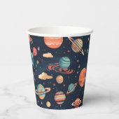 カスタマイズ可能な宇宙紙カップ – テキストを追加！ 紙コップ (裏面)