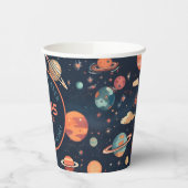 カスタマイズ可能な宇宙紙カップ – テキストを追加！ 紙コップ (左)