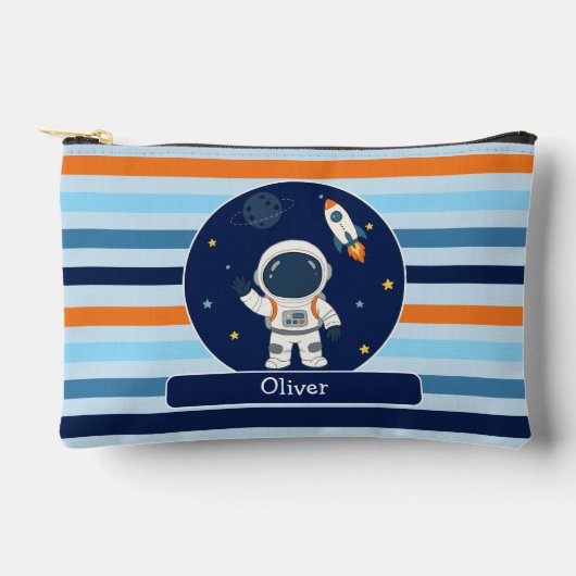 カスタマイズ可能な宇宙飛行士ロケット鉛筆ケース 子供用 アクセサリーポーチ (正面)