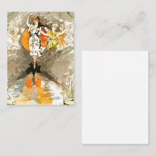 カスタマイズ可能な宇宙魔法7姉妹 名刺 (正面/裏面)