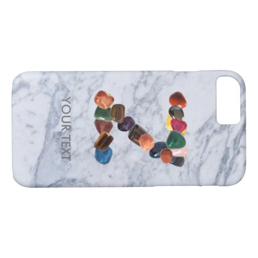 カスタマイズ可能な宝石イニシャル「Z」 Case-Mate iPhoneケース (裏面(横))