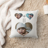 カスタマイズ可能な家族の写真コラージュHer Him =ベビー クッション (ブランケット)
