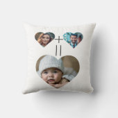 カスタマイズ可能な家族の写真コラージュHer Him =ベビー クッション (裏面)