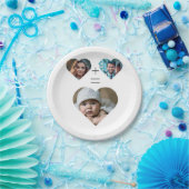 カスタマイズ可能な家族の写真コラージュHer Him =ベビー ペーパープレート (パーティー)