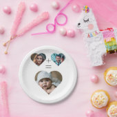 カスタマイズ可能な家族の写真コラージュHer Him =ベビー ペーパープレート (パーティー)