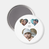 カスタマイズ可能な家族の写真コラージュHer Him =ベビー マグネット (正面/裏面)