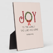 カスタマイズ可能な家族の名前クリスマスの喜び フォトプラーク (側面)