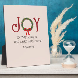 カスタマイズ可能な家族の名前クリスマスの喜び フォトプラーク