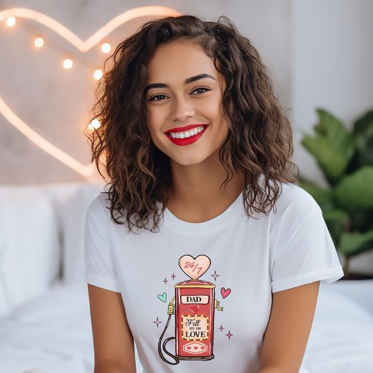 カスタマイズ可能な家族の愛、バパーソナライズされたレンタイン Tシャツ