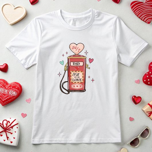 カスタマイズ可能な家族の愛、バパーソナライズされたレンタイン Tシャツ