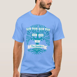 カスタマイズ可能な家族の木がデザインされたファミリー・リユニオンTシャツ Tシャツ