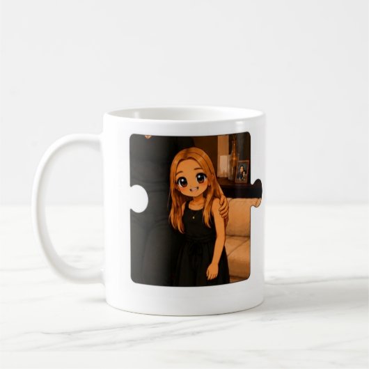 カスタマイズ可能な家族の誕生日コーヒーカップ エディタ コーヒーマグカップ (左)