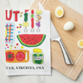 カスタマイズ可能な家族のCookoutの台所タオルの想い出の品 キッチンタオル (四つ折り)