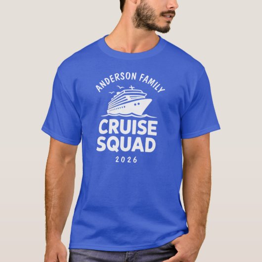 カスタマイズ可能な家族クルーズチーム 2026 Tシャツ (正面)