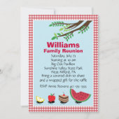 カスタマイズ可能な家族会のピクニック 招待状 (正面)