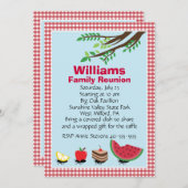 カスタマイズ可能な家族会のピクニック 招待状 (正面/裏面)