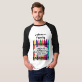 カスタマイズ可能な家族再会ベースボールTシャツ Tシャツ (正面フル)