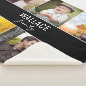 カスタマイズ可能な家族用画像コラージュ シェルパブランケット (3/4)