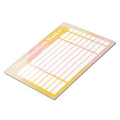 カスタマイズ可能な宿題の追跡ツール ノートパッド (アングル)