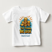 カスタマイズ可能な小さなトラブル大きな幸運 ベビーTシャツ (正面)