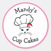 カスタマイズ可能な小さなベーカーパーティーシール ラウンドシール (正面)