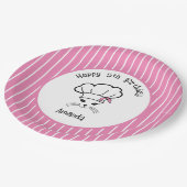 カスタマイズ可能な小さなベーカー猫 ペーパープレート (アングル)