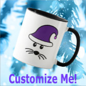 カスタマイズ可能な小さなマウスサンタ小妖精や小人 マグカップ