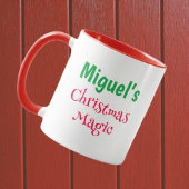 カスタマイズ可能な小さなマウスサンタ マグカップ