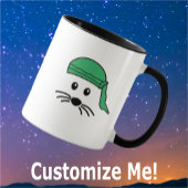 カスタマイズ可能な小さなマウスバイクもしくは自転車に乗る人マグ マグカップ