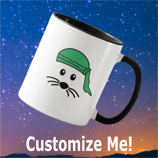 カスタマイズ可能な小さなマウスバイクもしくは自転車に乗る人マグ マグカップ