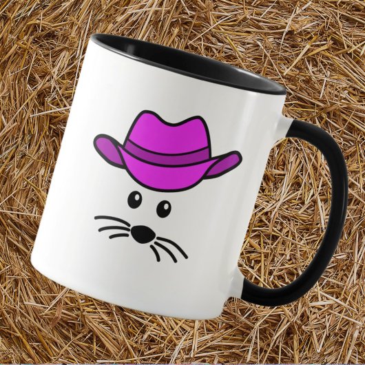 カスタマイズ可能な小さなマウス女性のカーボーイマグ マグカップ