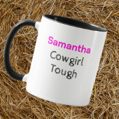 カスタマイズ可能な小さなマウス女性のカーボーイマグ マグカップ