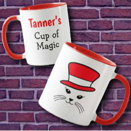 カスタマイズ可能な小さな猫の雪の男の帽子 マグカップ