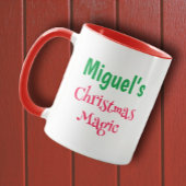 カスタマイズ可能な小さな猫サンタ マグカップ
