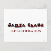 カスタマイズ可能な小妖精や小人認定 シーズンポストカード (裏面)