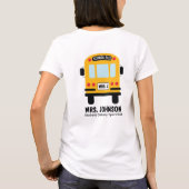カスタマイズ可能な小学校のバス運転手 Tシャツ (裏面)
