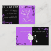 カスタマイズ可能な小犬のデイケア 名刺 (正面/裏面)