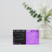 カスタマイズ可能な小犬のデイケア 名刺 (スタンド正面)