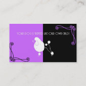 カスタマイズ可能な小犬のデイケア 名刺 (裏面)